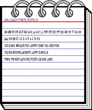 Halloween Party Regular animated font preview